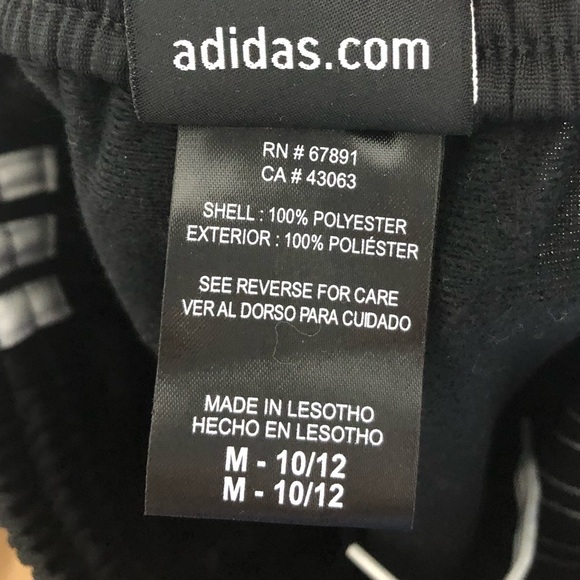 Adidas Boys Long Black Pants Sz Medium - Picture 6 of 8